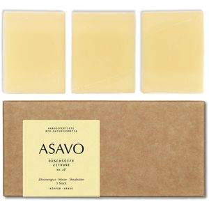 Produktbild für Seife ASAVO Premium handgemachte Bio Naturseife, Zitrone