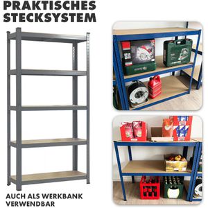 Produktbild für Schwerlastregal Karat Lakota, 5 Holzböden