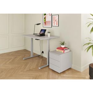 Produktbild für Schreibtisch Böttcher-AG Base Lite, lichtgrau / silber
