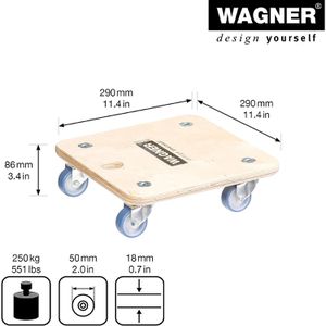 Produktbild für Möbelroller Wagner-System MM1353, TPE-Rollen