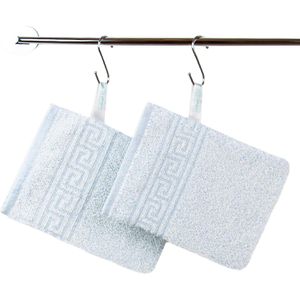 Produktbild für Waschlappen Zollner Tebe Set, blau, 16 x 22 cm