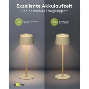 Produktbild für Tischlampe Goobay 77678, beige mit LED