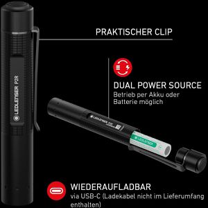 Produktbild für Taschenlampe Ledlenser P2R, LED, aufladbar