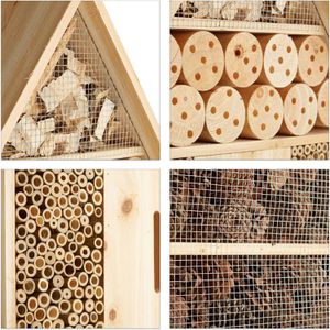 Produktbild für Insektenhotel Relaxdays mit Erdspieß, aus Holz