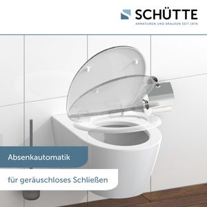 Produktbild für WC-Sitz Schütte Industrial Grey 82155, oval, aus Duroplast