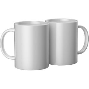 Cricut Kaffeebecher Ceramic Mug Blank 2007823, Keramik, weiß, 425ml, 2 Stück , 2 Stück