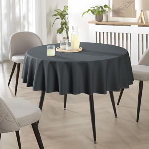 Produktbild für Tischdecke Delindo Wien, anthrazit, Ø 140 cm