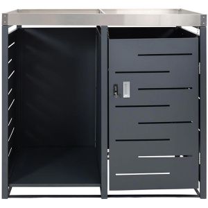 Produktbild für Mülltonnenbox Mendler HWC-H40, Metall