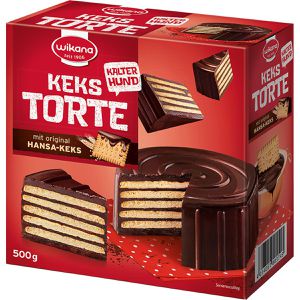 Kuchen Wikana Kalter Hund Keks Torte, mit Glasur