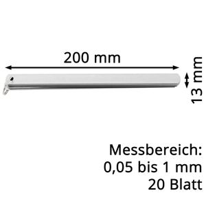 Produktbild für Fühlerlehre Helios-Preisser 0606170, aus Federstahl, gerade
