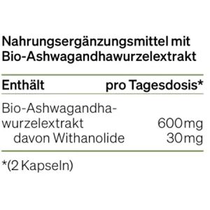 Produktbild für Ashwagandha natural-elements 180 Kapseln, BIO