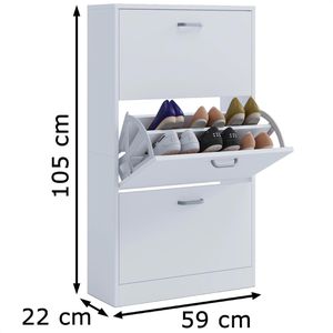 Produktbild für Schuhschrank VCM Sipos L, weiß