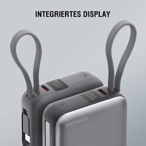 Produktbild für Powerbank 4smarts Pocket Dual Cord, 10000mAh