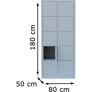 Produktbild für Schließfachschrank Lüllmann 523520, lichtgrau