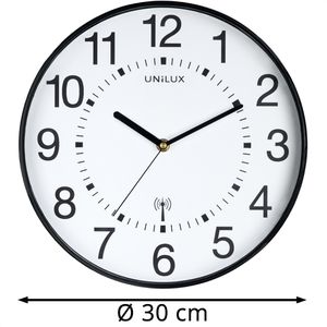 Produktbild für Wanduhr Unilux Wave, Kunststoff, analog, Funkuhr