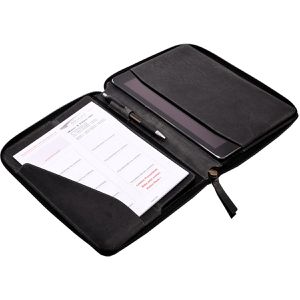Produktbild für Schreibmappe Menzo MB46, schwarz, Echt Leder
