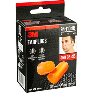 Produktbild für Ohrstöpsel 3M 1100, SNR 35 dB