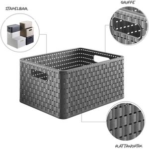 Produktbild für Aufbewahrungskorb Rotho Country A4, 18L
