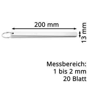 Produktbild für Fühlerlehre Helios-Preisser 0606176, aus Federstahl, gerade