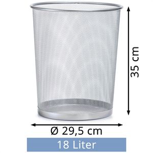 Produktbild für Papierkorb Zeller Mesh, silber