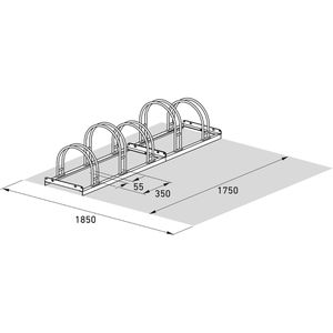 Produktbild für Fahrradständer WSM 5055, Bodenmontage / freistehend