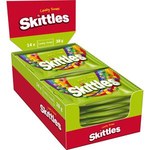 Kaubonbons Skittles Crazy Sours, 14 Pack