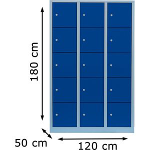 Produktbild für Schließfachschrank Lüllmann 523531, blau