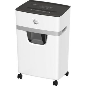 Aktenvernichter HP 2804 OneShred 10MC, weiß, mit Rollen