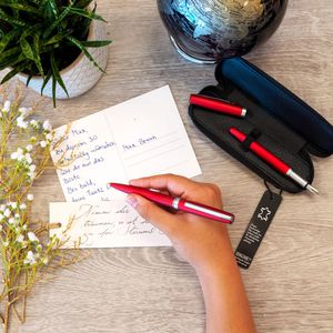 Produktbild für Schreibset Online Eleganza Satin Red, 34644, 2-teilig