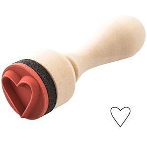 Motivstempel Rico-Design Paper Poetry Mini Herz, aus Holz