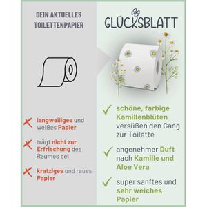 Produktbild für Toilettenpapier Glücksblatt Kamillenpapier