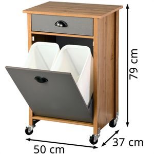 Produktbild für Küchenwagen Kesper 25528, grau / eiche