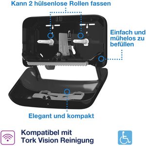 Produktbild für Toilettenpapierspender Tork Elevation, OptiServe, 558068, T7
