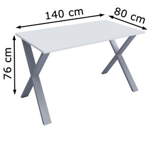 Produktbild für Schreibtisch VCM Lona, 914756, weiß / silber