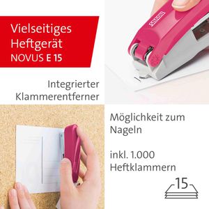 Produktbild für Heftgerät Novus Twinset E15/E210, 020-1875, inkl. Locher