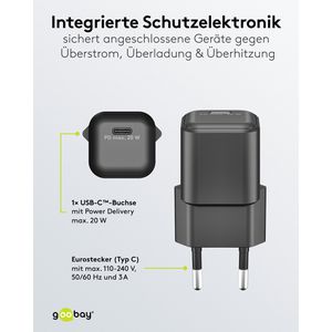 Produktbild für USB-Ladegerät Goobay Nano 79150, 20 Watt