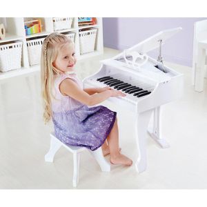 Produktbild für Kinder-Musikinstrument Hape Luxusflügel weiß E0338