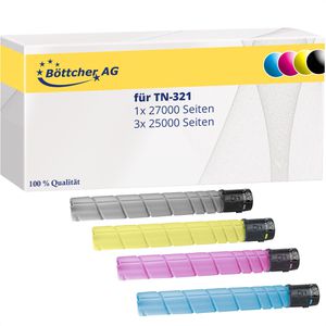 Toner Böttcher-AG für Konica-Minolta TN-321 Multipack