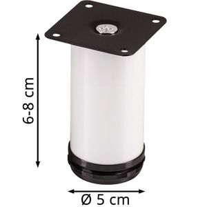 Produktbild für Möbelfuß SO-TECH JIMMY, 118117, weiß, Metall