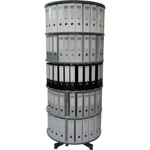 Ordnerdrehsäule Reef RE081B5, lichgrau, 5 Etagen