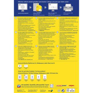 Produktbild für Universaletiketten Zweckform 6135, weiß