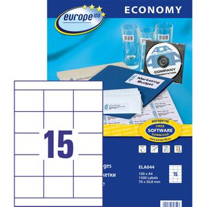 Produktbild für Universaletiketten Europe100 ELA044, weiß