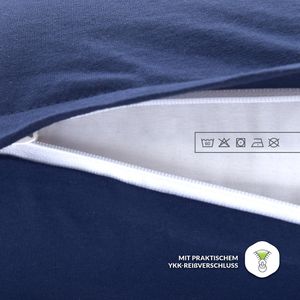 Produktbild für Kissenbezug NatureMark Jersey, Navy blau
