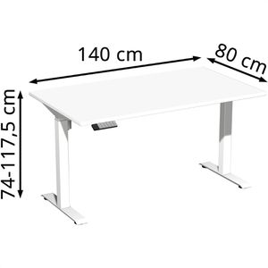 Produktbild für Schreibtisch Geramöbel Elevate Home, weiß / weiß