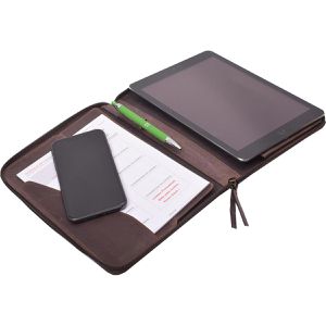 Produktbild für Schreibmappe Menzo MB46, marone, Echt Leder
