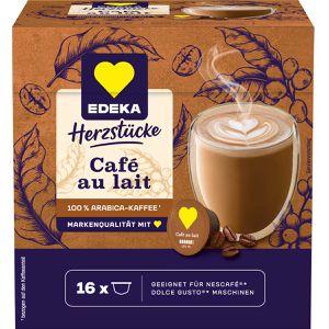 Produktbild für Kaffeekapseln Edeka Herzstücke Cafe au Lait