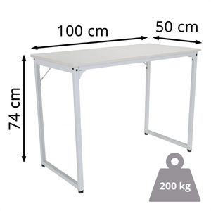 Produktbild für Schreibtisch hJh-OFFICE Workspace I 821000, weiß / weiß