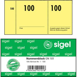 Produktbild für Nummernblock Sigel Doppelnummern GN101