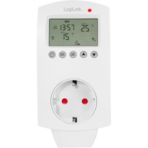Produktbild für Steckdosenthermostat LogiLink SH0106 digital