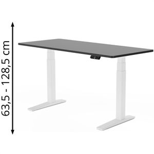 Schreibtisch FlexiSpot E7W-Pro 2026, schwarz / weiß